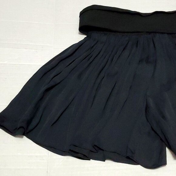 Zara Woman Black Blogger Favorite High Waist Pleated Mini Culotte Shorts S - Picture 5 of 13
